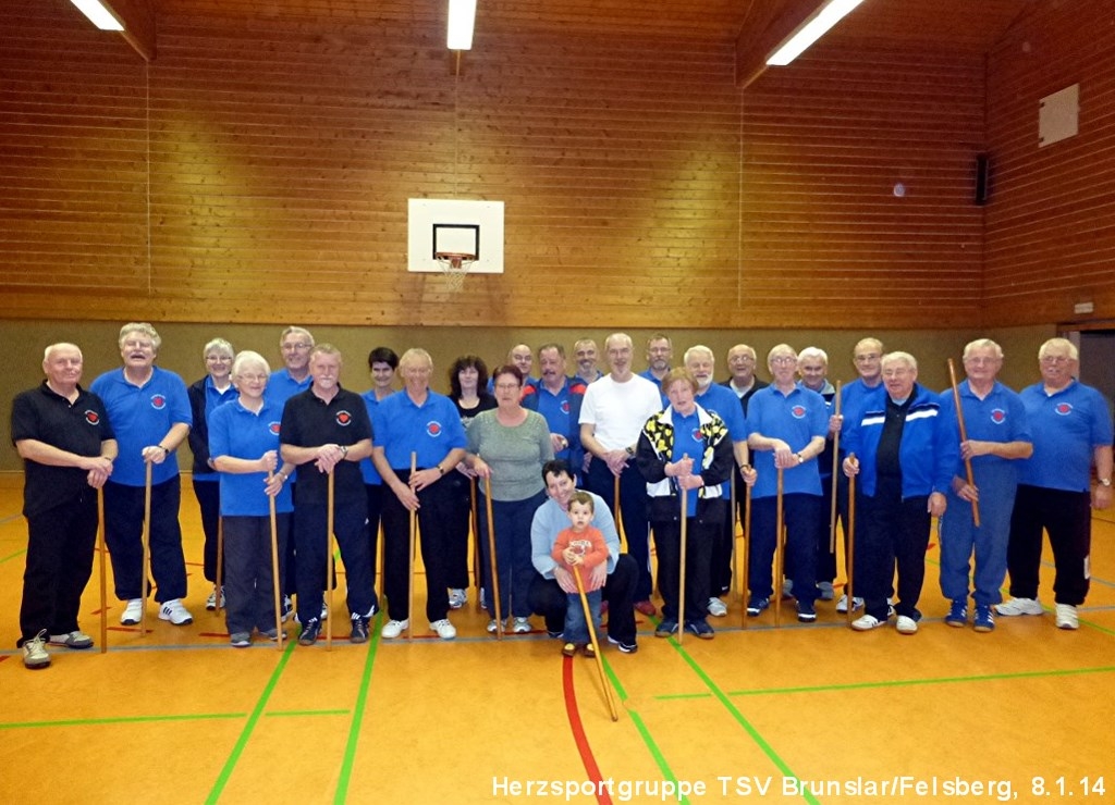 Die Herzsportgruppe wünscht allen ein gesundes neues Jahr, hier am 8.1.14