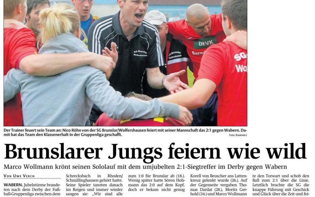 Erste Fußballmannschaft schafft Klassenerhalt