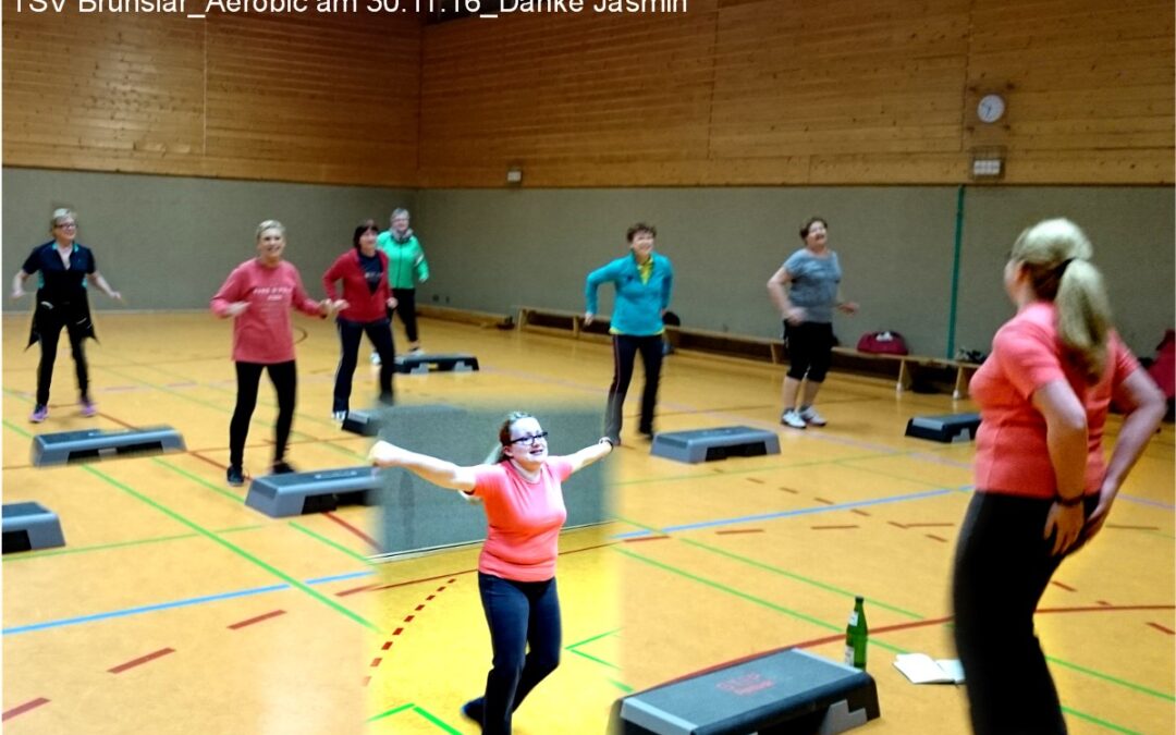 Aerobic sagt ´Danke Jasmin´
