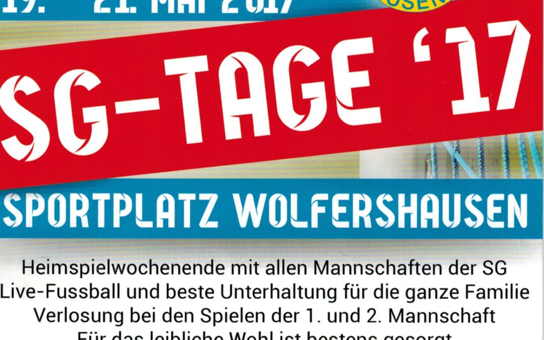 Fußball SG-Tage´17 vom 19.-21. Mai