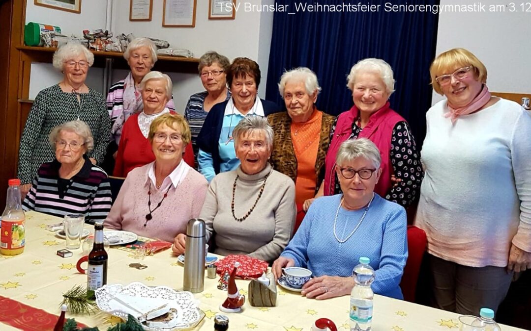 Schöne Weihnachtsfeier unserer Gymnastik-Senioren