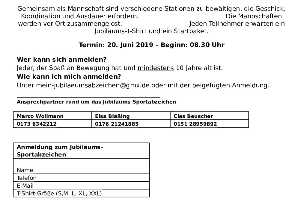 Jubiläumsabzeichen erweben