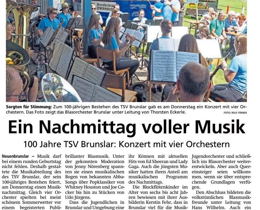 Blasorchester ludt ein zum Jubiläums-Platzkonzert