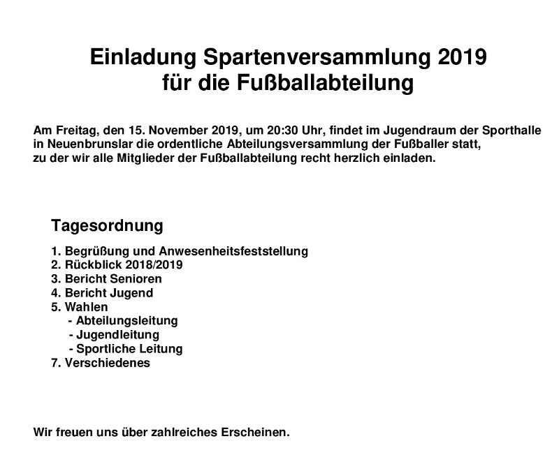 Fußballabteilung wählte neu