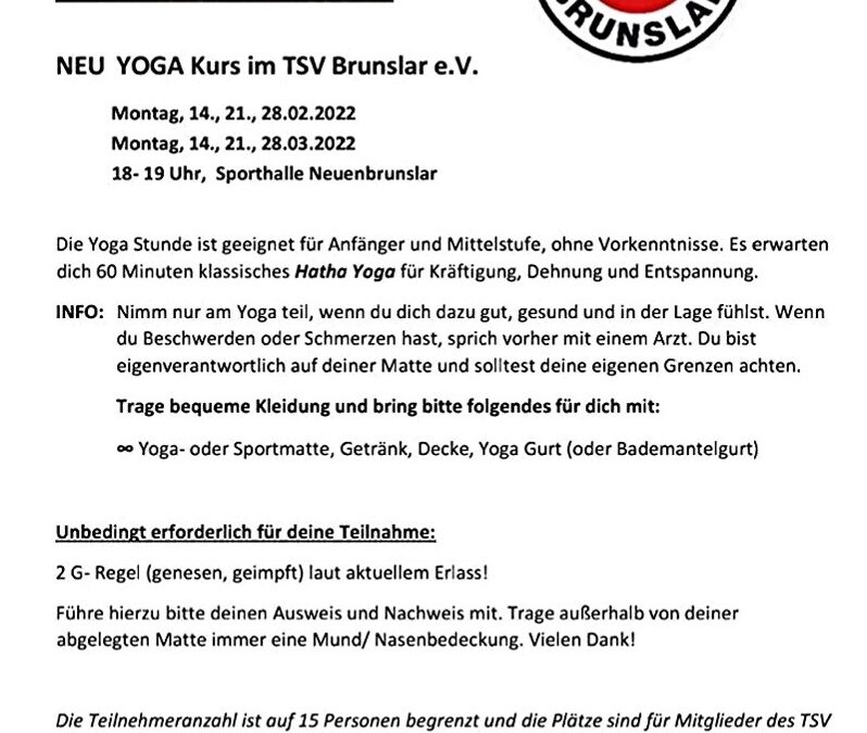 Yoga-Kurs – neu