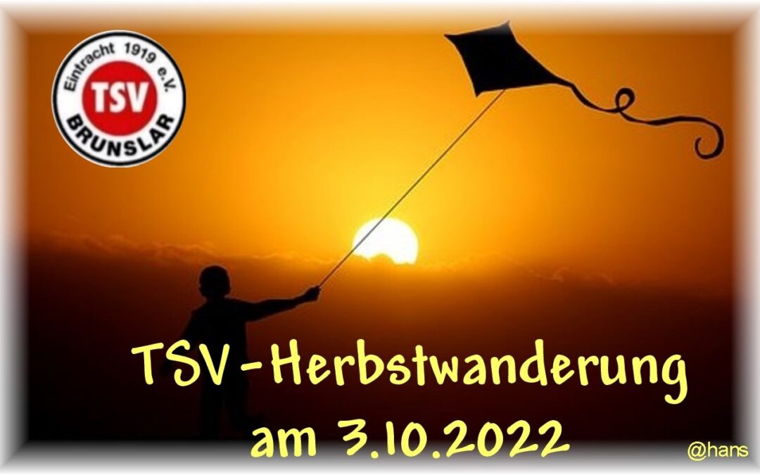 Mitglieder-Einladung zur Herbstwanderung am 3.10.2022