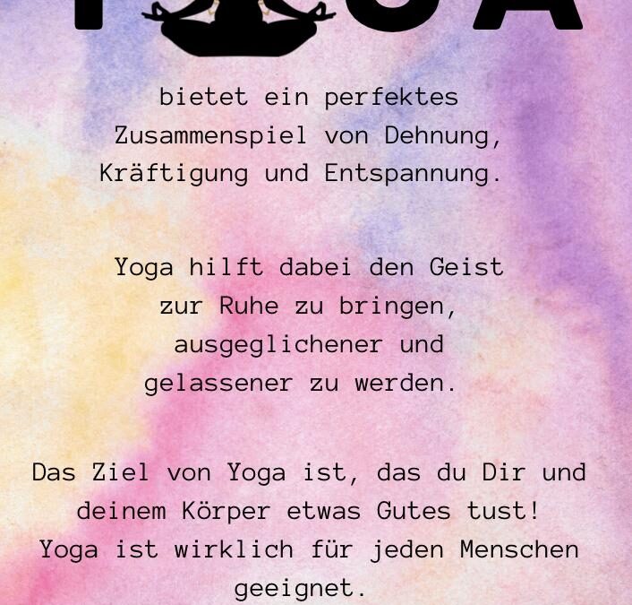 Ab sofort: Yoga-Kurs am Montag