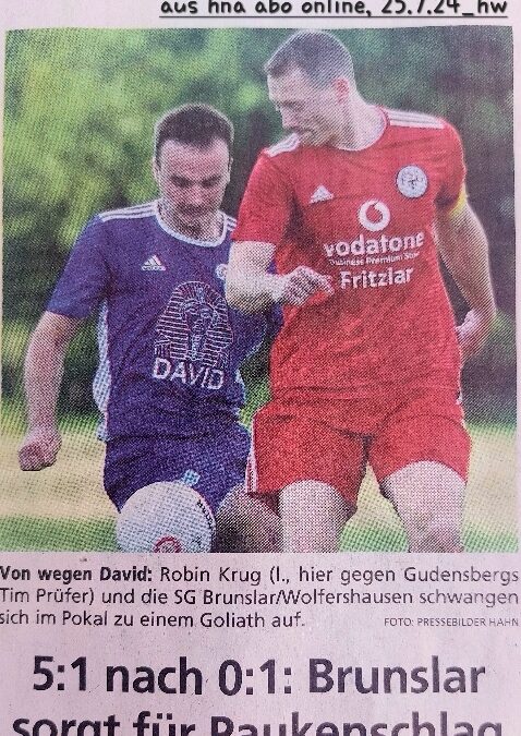 SG Brunslar/Wolfershausen im Halbfinale um Kreispokal